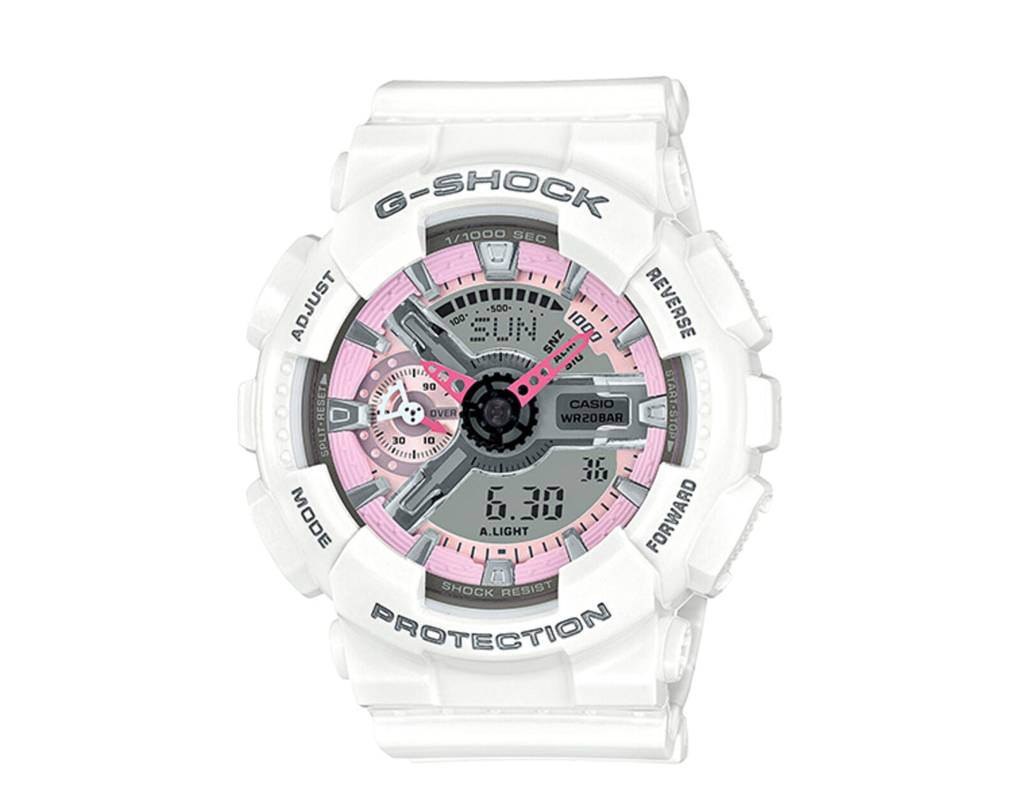 Casio G-Shock Analog-Digital Watch Latest Model With Amazing Features Full White Digital Dial G708