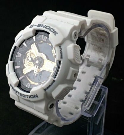 Casio G-Shock Analog-Digital G Shock White Gshock Gold Dial Mens Watch For Man Or Women  GA-110GW Gift