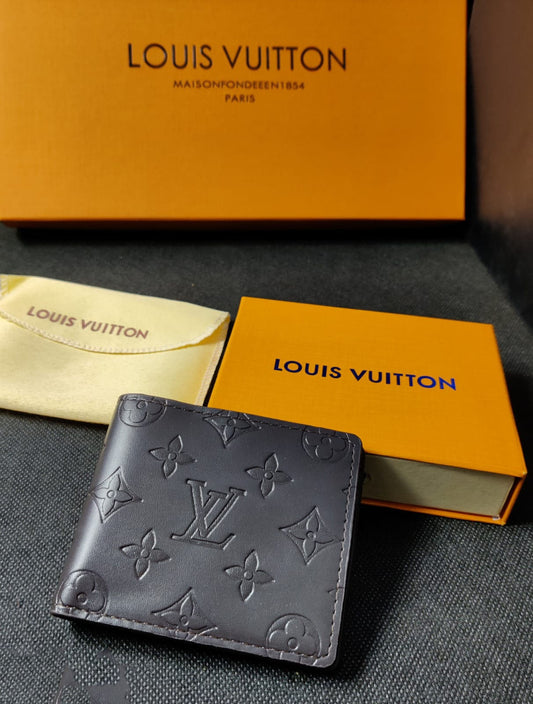 Louis Vuitton Leather Heavy quality Brown latest full printed design Fancy look wallet for men's LV-710