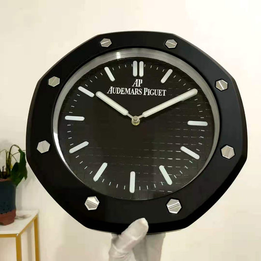 Audemars Piguet Wall Clock Quartz Analog Black Color With Black Dial Clock For Wall decording Clock- Classy Look Clock For Home D cor Wall AP-WC-201