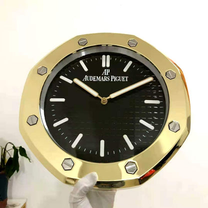 Audemars Piguet Wall Clock Quartz Analog Gold Color With Black Dial Clock For Wall decording Clock- Classy Look Clock For Home D cor Wall AP-WC-260