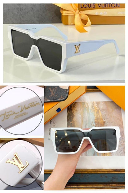 Louis Vuitton Black lenses And White Frame For Men's and Women's Sunglass Square Unisex Gift Sunglass LV-9797